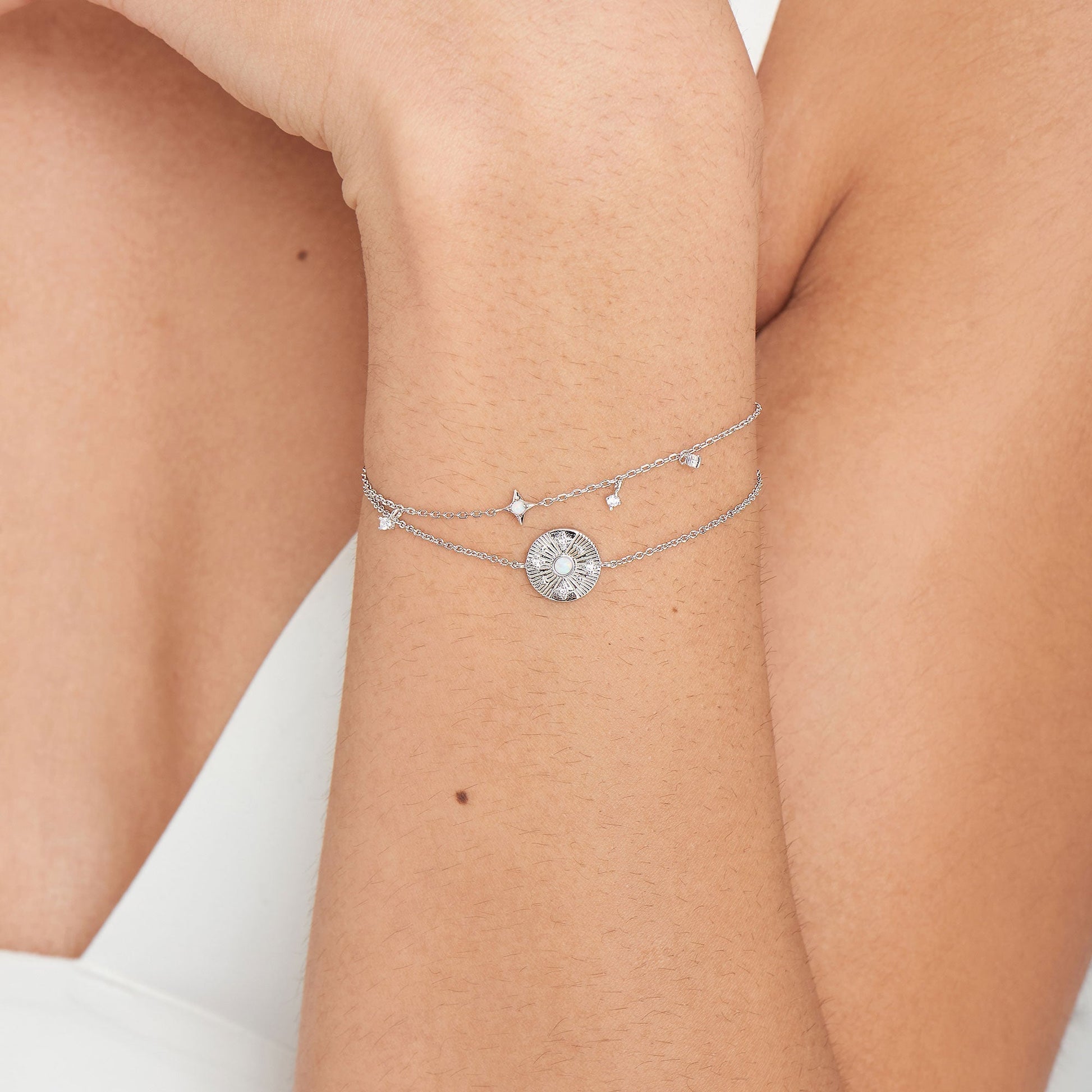 Elegant Sunbeam Opal & 0.05 CT Lab-Grown Diamond Bracelet 5