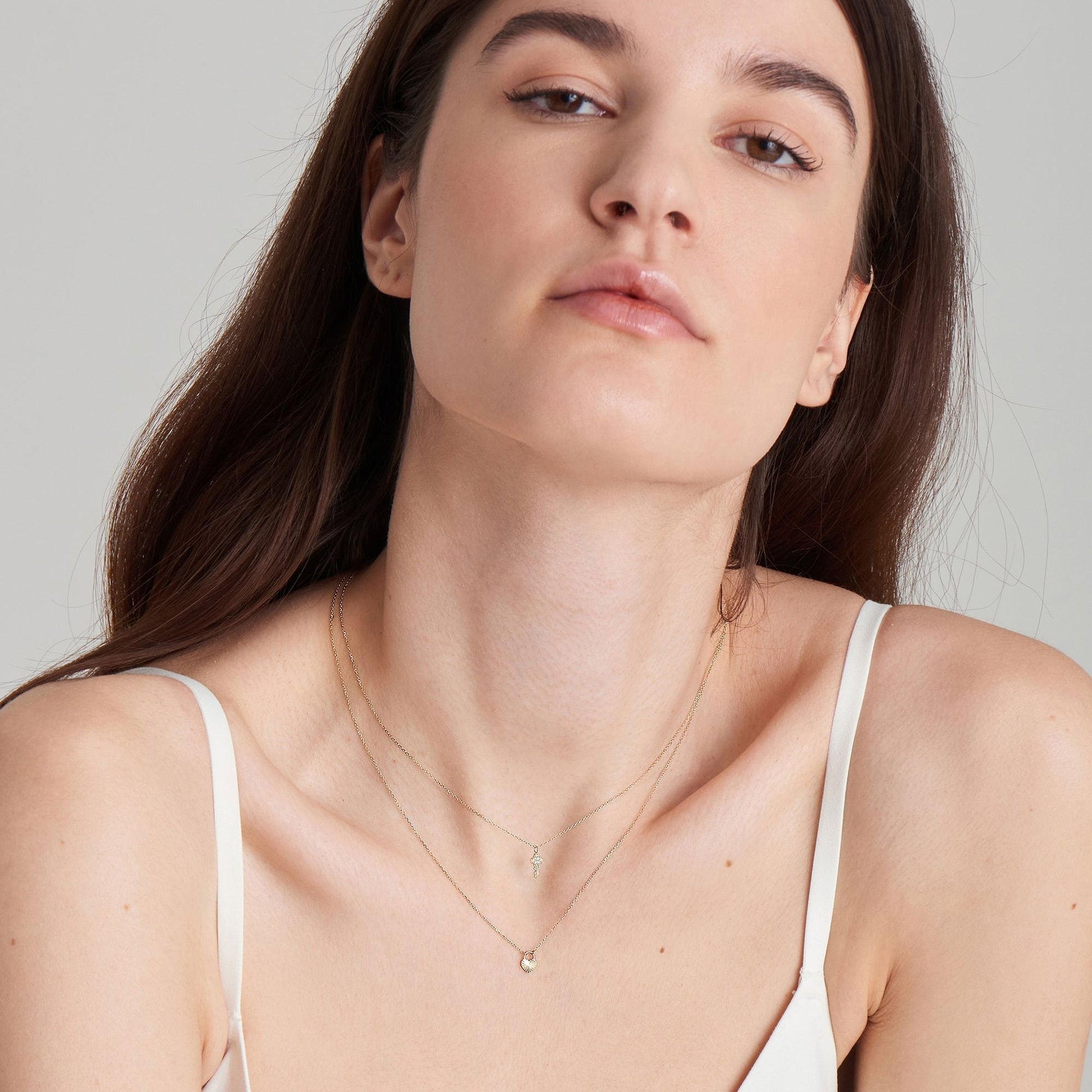 Golden Heart Padlock Pendant Necklace 6