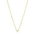 Load image into Gallery viewer, Elegant 0.06 TCW Round Lab-Grown Diamond Necklace in Gold Finish
