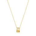 Load image into Gallery viewer, Golden Radiance Padlock Pendant Necklace
