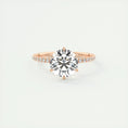 Load image into Gallery viewer, Eternal Radiance: 2.0 CT Round Lab Grown Diamond Pave Engagement Ring
