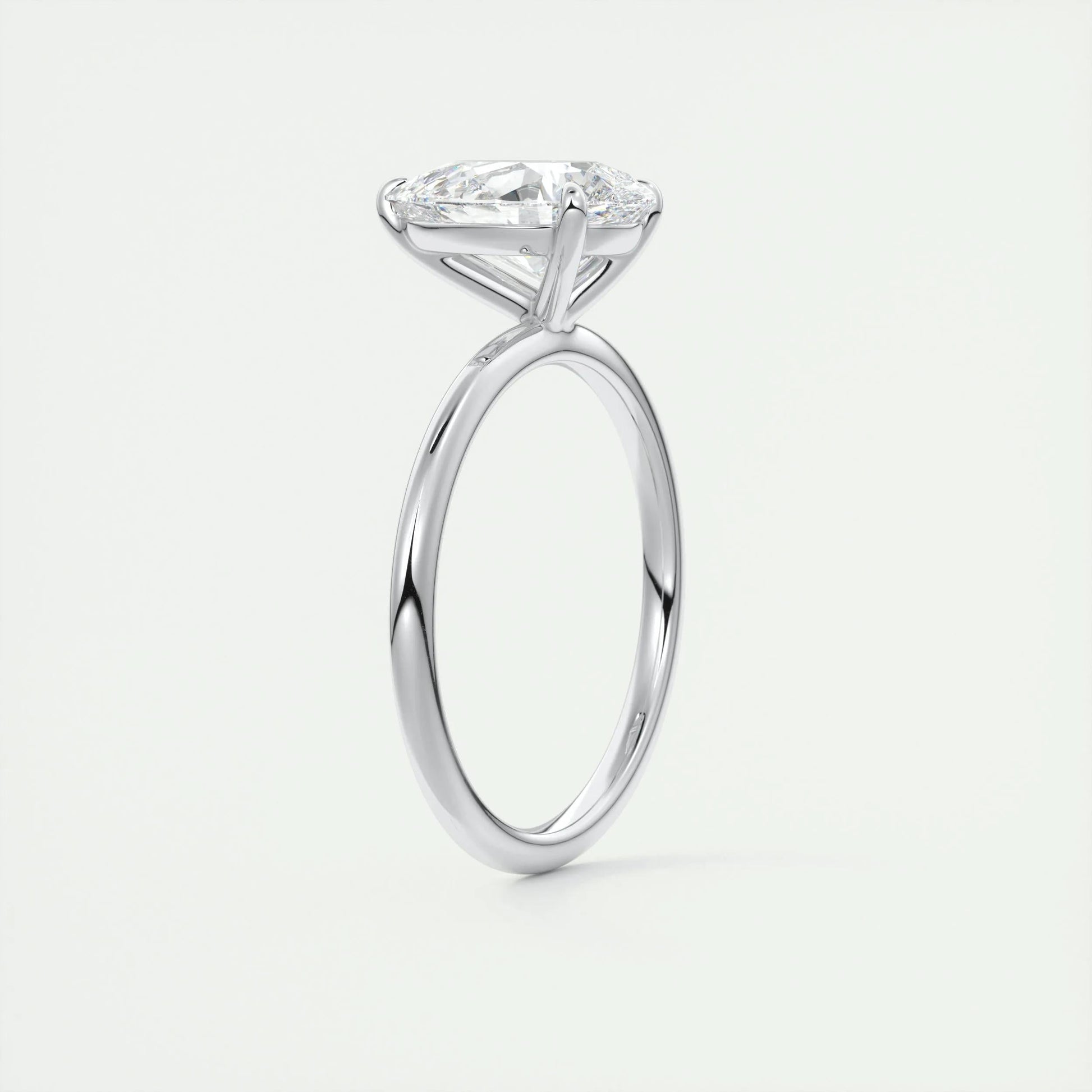 2.0 CT Pear-Shaped Lab Grown Diamond Solitaire Engagement Ring 6