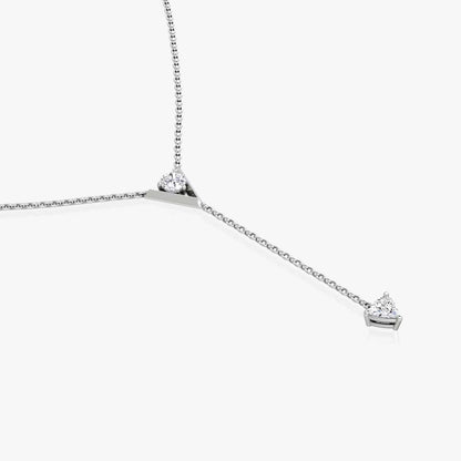 Hanging- 0.50 CT Round Moissanite Necklace