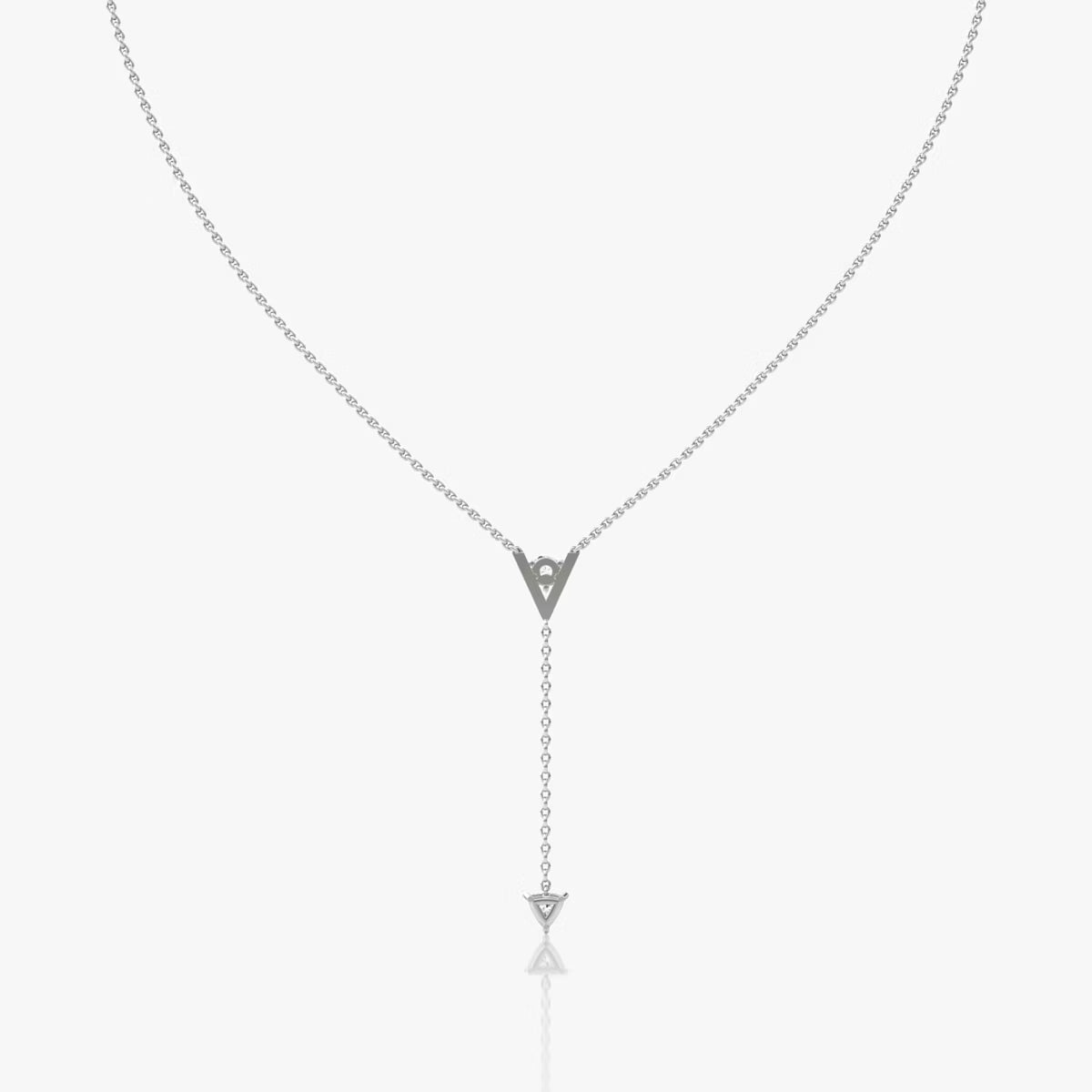 Hanging- 0.50 CT Round Moissanite Necklace