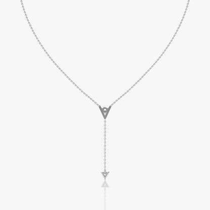 Hanging- 0.50 CT Round Moissanite Necklace
