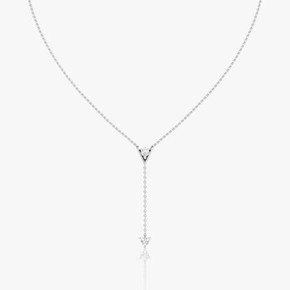 Hanging- 0.50 CT Round Moissanite Necklace