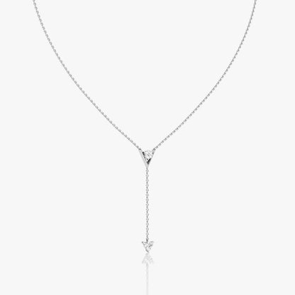 Hanging- 0.50 CT Round Moissanite Necklace