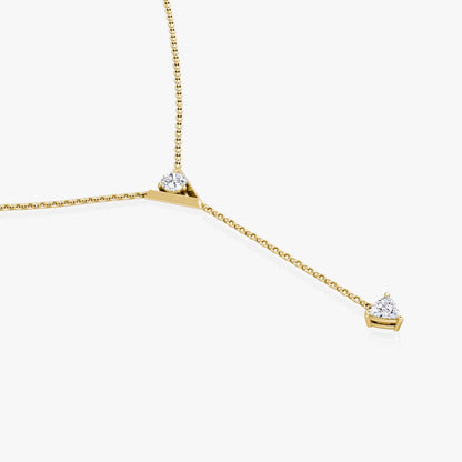Hanging- 0.50 CT Round Moissanite Necklace
