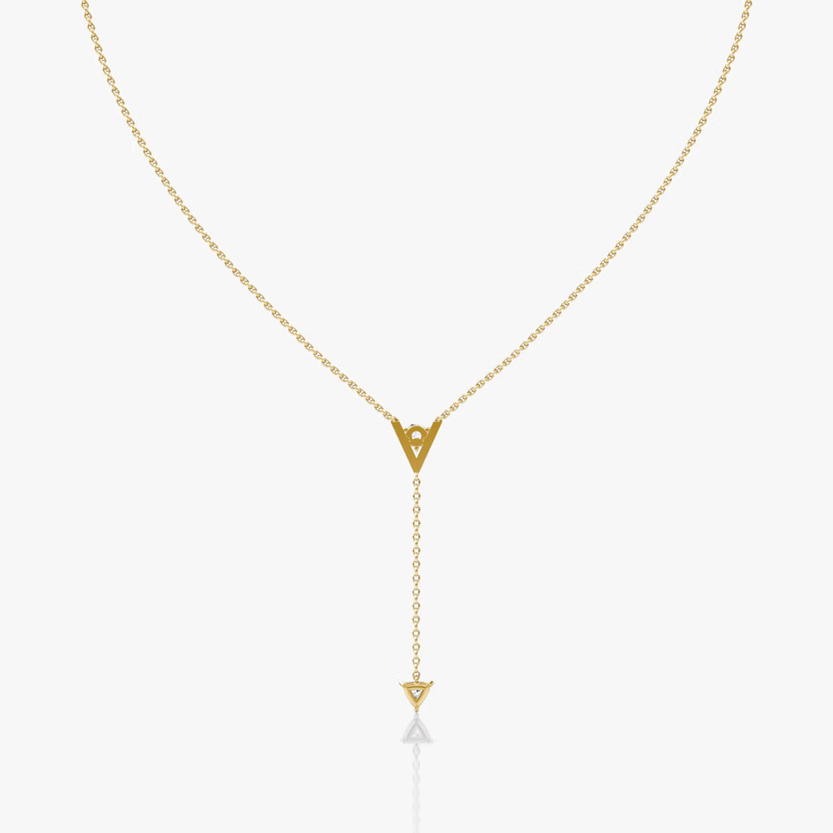 Hanging- 0.50 CT Round Moissanite Necklace
