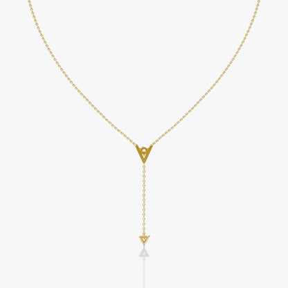 Hanging- 0.50 CT Round Moissanite Necklace