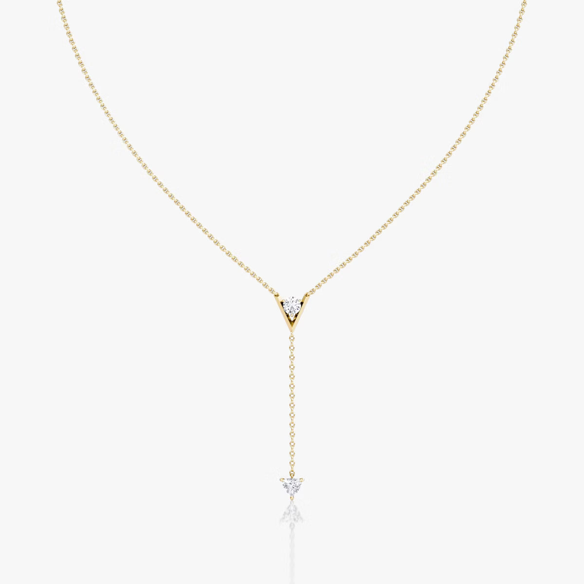 Hanging- 0.50 CT Round Moissanite Necklace