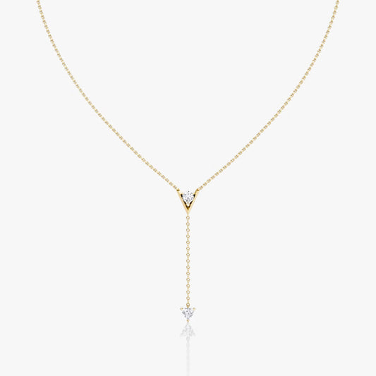 Hanging- 0.50 CT Round Moissanite Necklace