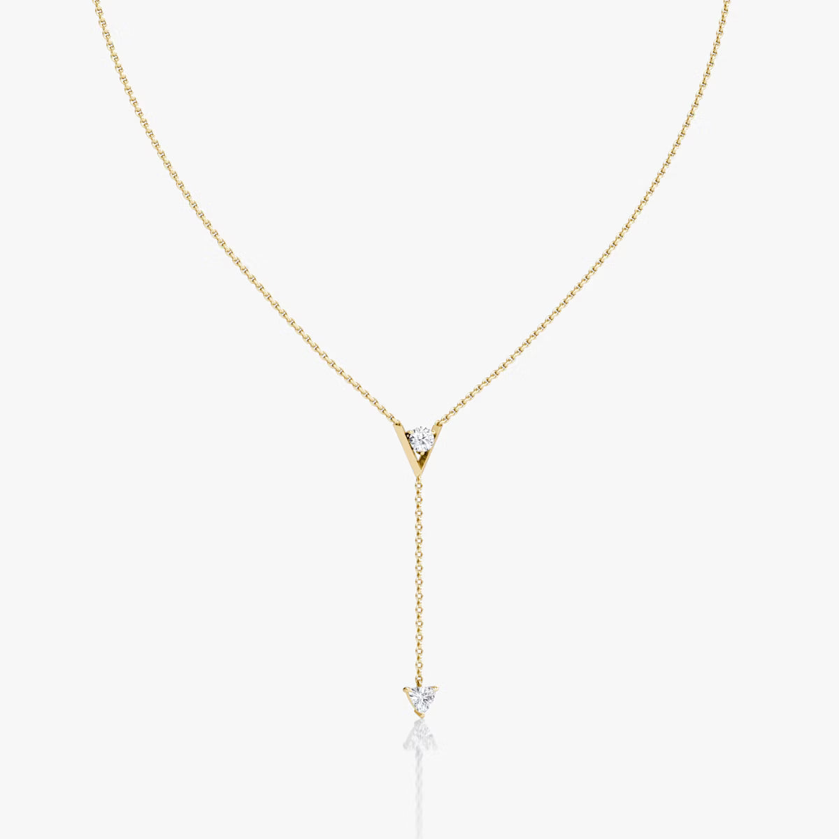 Hanging- 0.50 CT Round Moissanite Necklace