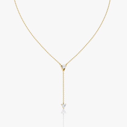 Hanging- 0.50 CT Round Moissanite Necklace
