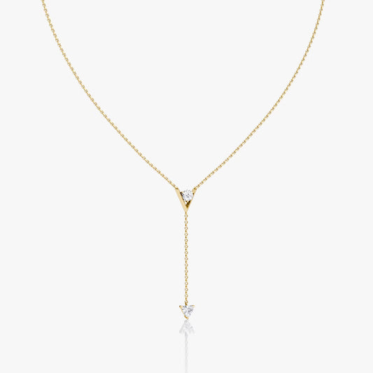 Hanging- 0.50 CT Round Moissanite Necklace