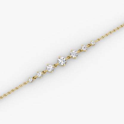 Linked Tennis- 0.85 CT Round Moissanite Bracelet
