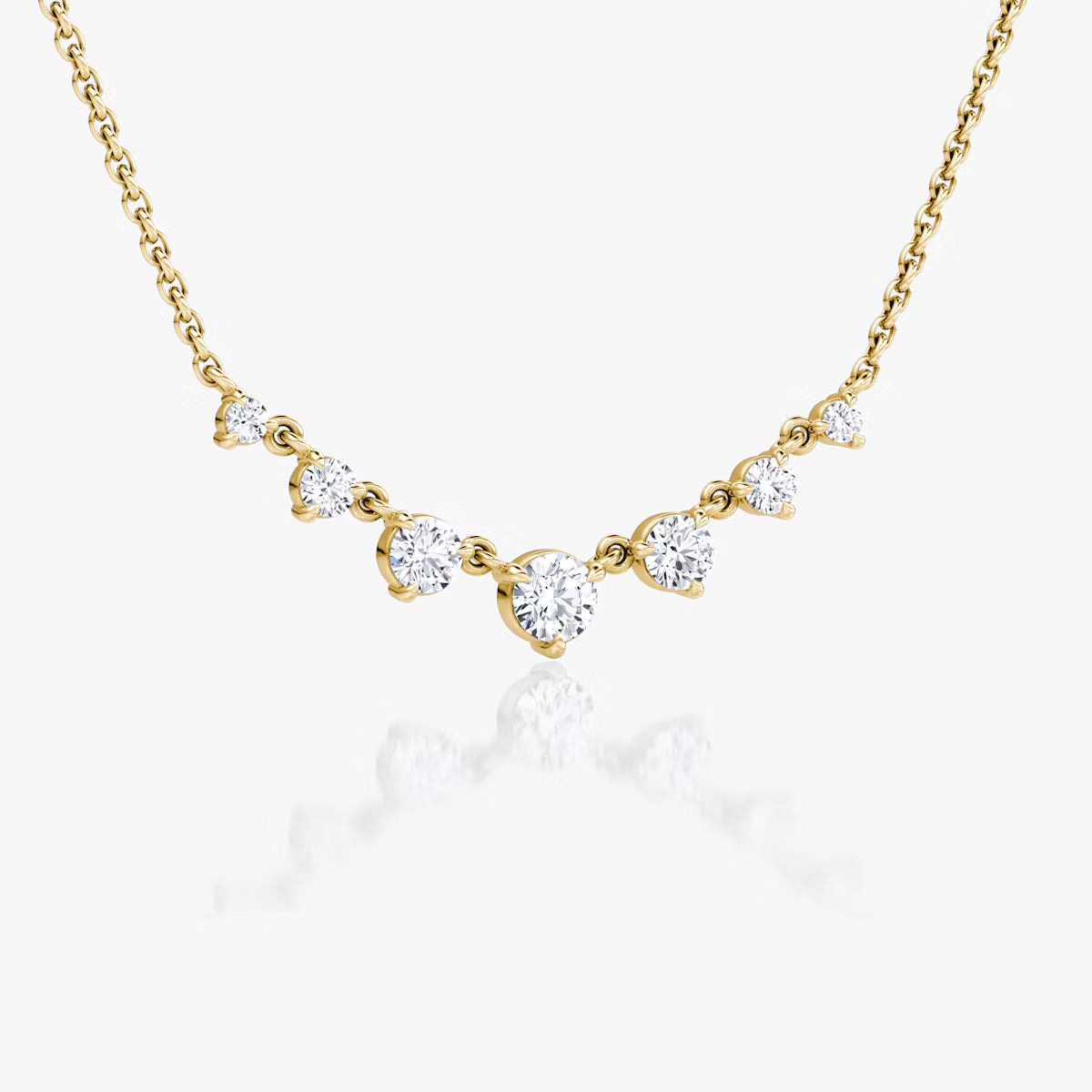 Linking Tennis- 0.48 CT Round Moissanite Necklace