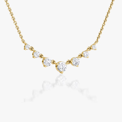 Linking Tennis- 0.48 CT Round Moissanite Necklace