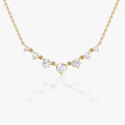 Linking Tennis- 0.48 CT Round Moissanite Necklace