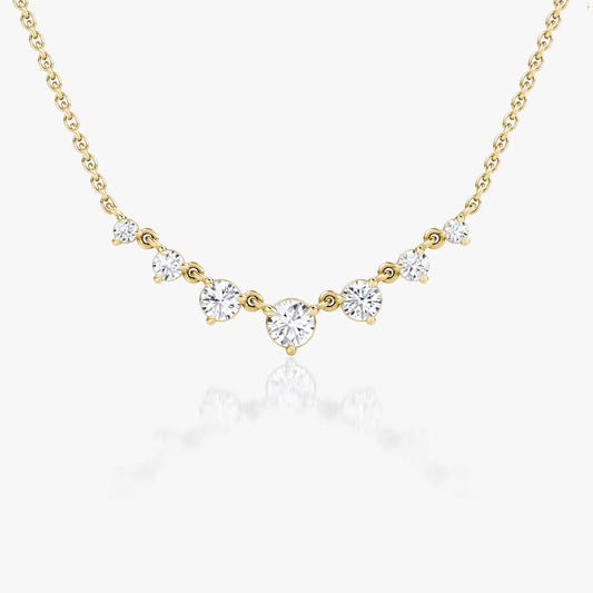 Linking Tennis- 0.48 CT Round Moissanite Necklace