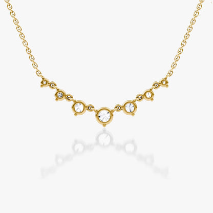 Linking Tennis- 0.48 CT Round Moissanite Necklace