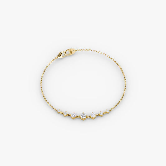 Linked Tennis- 0.85 CT Round Moissanite Bracelet