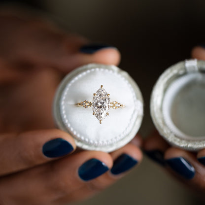 Cluster Style-Marquise Lab Grown Diamond Engagement Ring