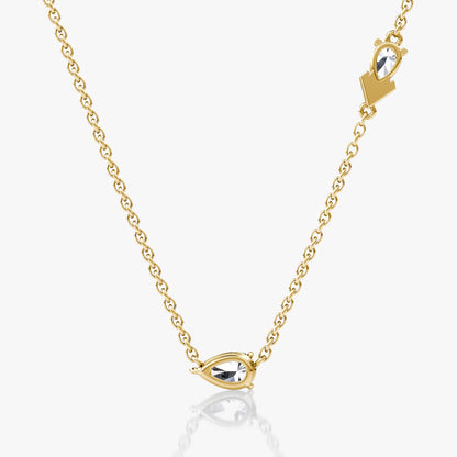 Toi Et Moi- 0.40 CT Pear Moissanite Necklace