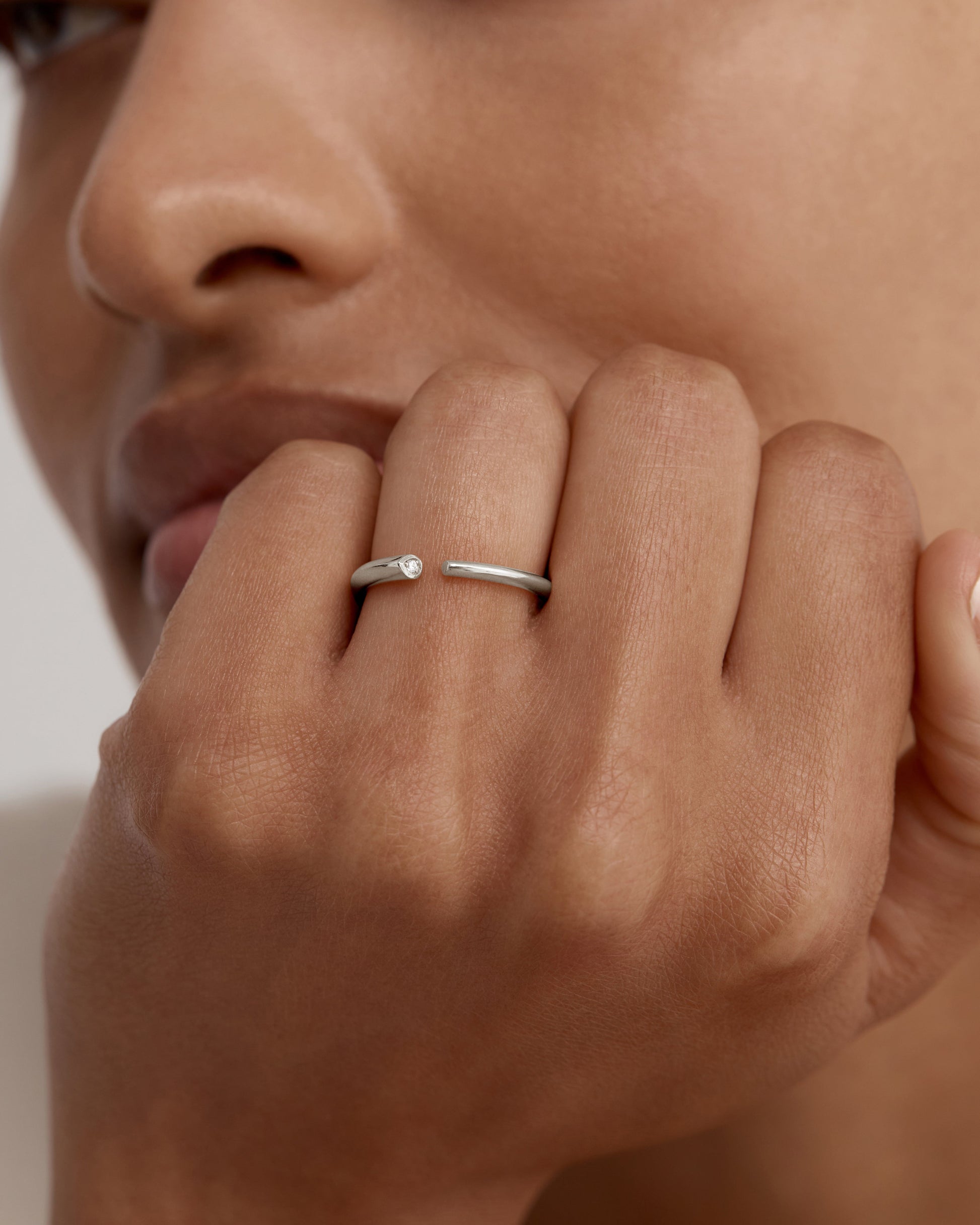 Elegant 0.20 TCW Round Lab-Grown Diamond Open Wedding Band 3