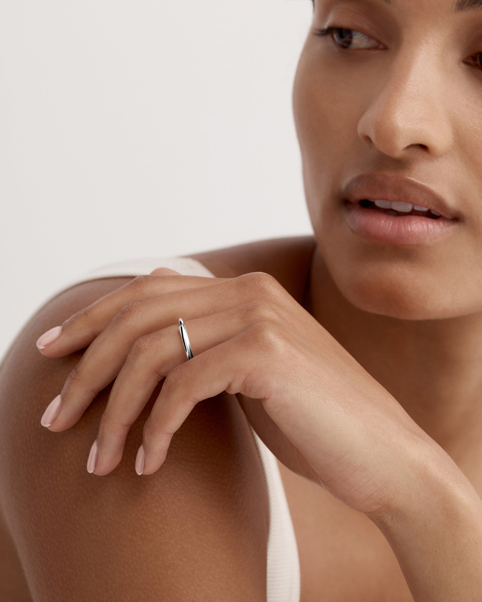 Elegant 0.20 TCW Round Lab-Grown Diamond Open Wedding Band 7