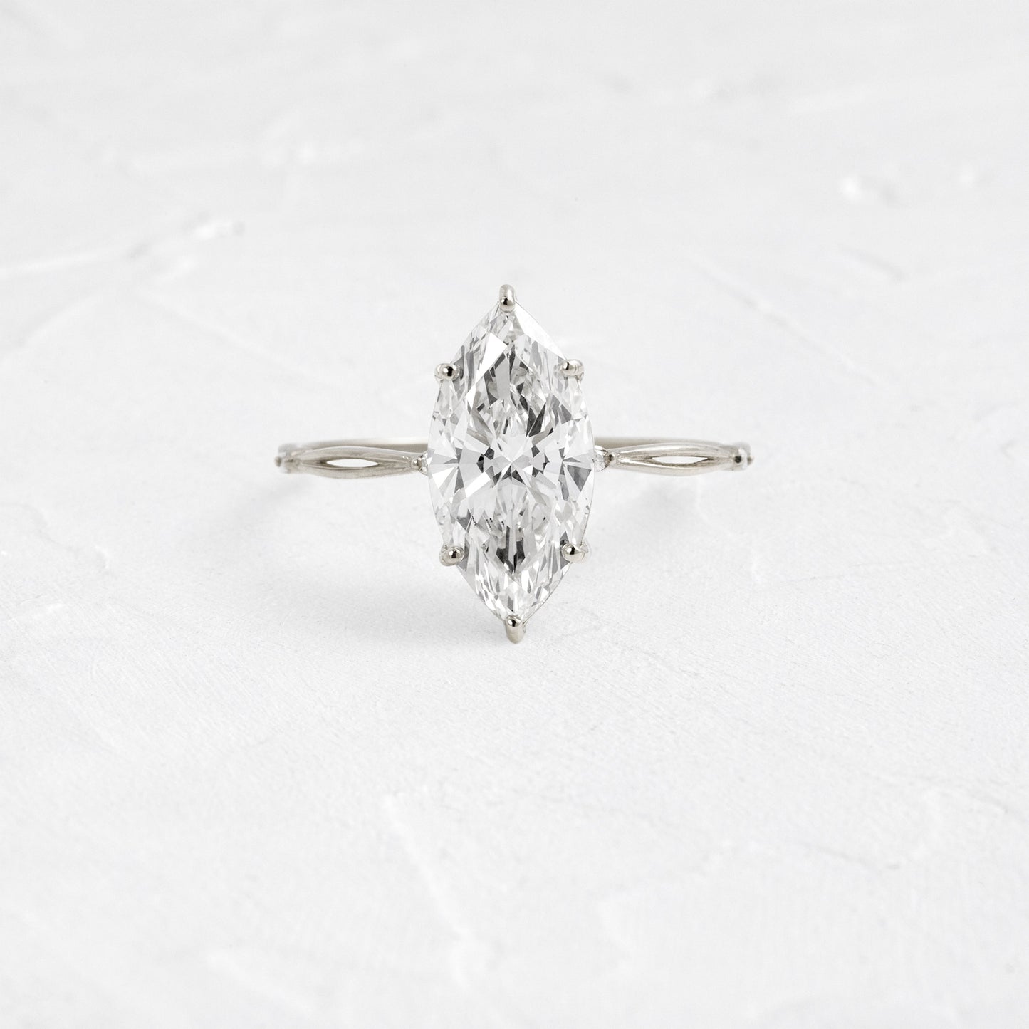 Criss Cross-Marquise Lab Grown Diamond Engagement Ring