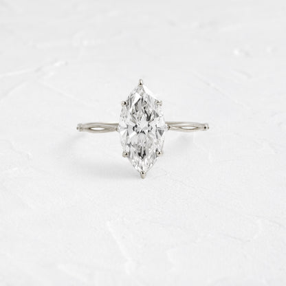 Criss Cross-Marquise Lab Grown Diamond Engagement Ring