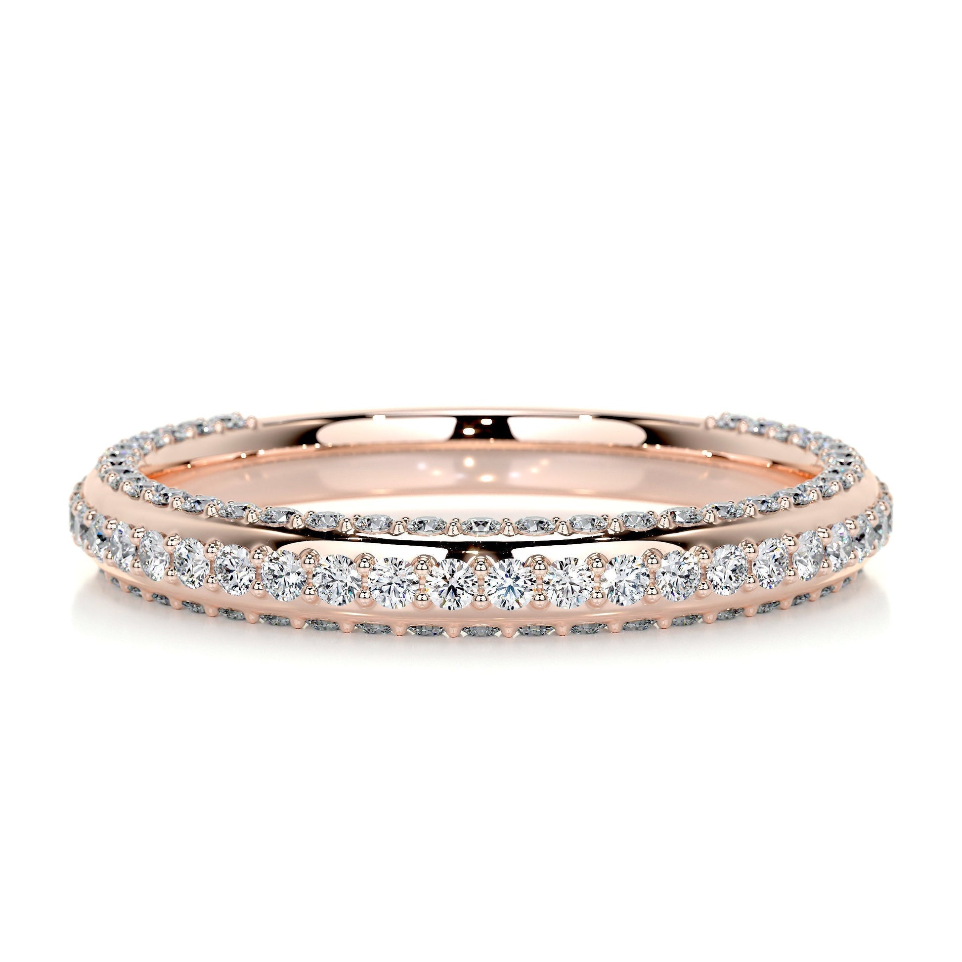 0.75 TCW Lab Grown Diamond Triple Row Wedding Band 11