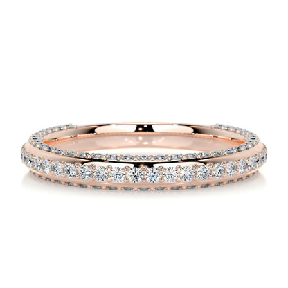 0.75 TCW Lab Grown Diamond Triple Row Wedding Band 11