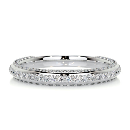 0.75 TCW Lab Grown Diamond Triple Row Wedding Band 7