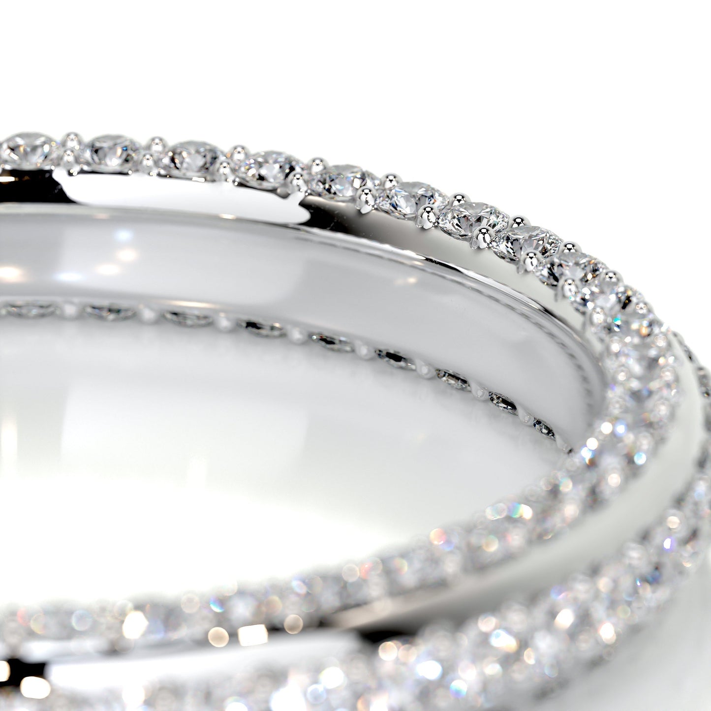 0.75 TCW Lab Grown Diamond Triple Row Wedding Band 6