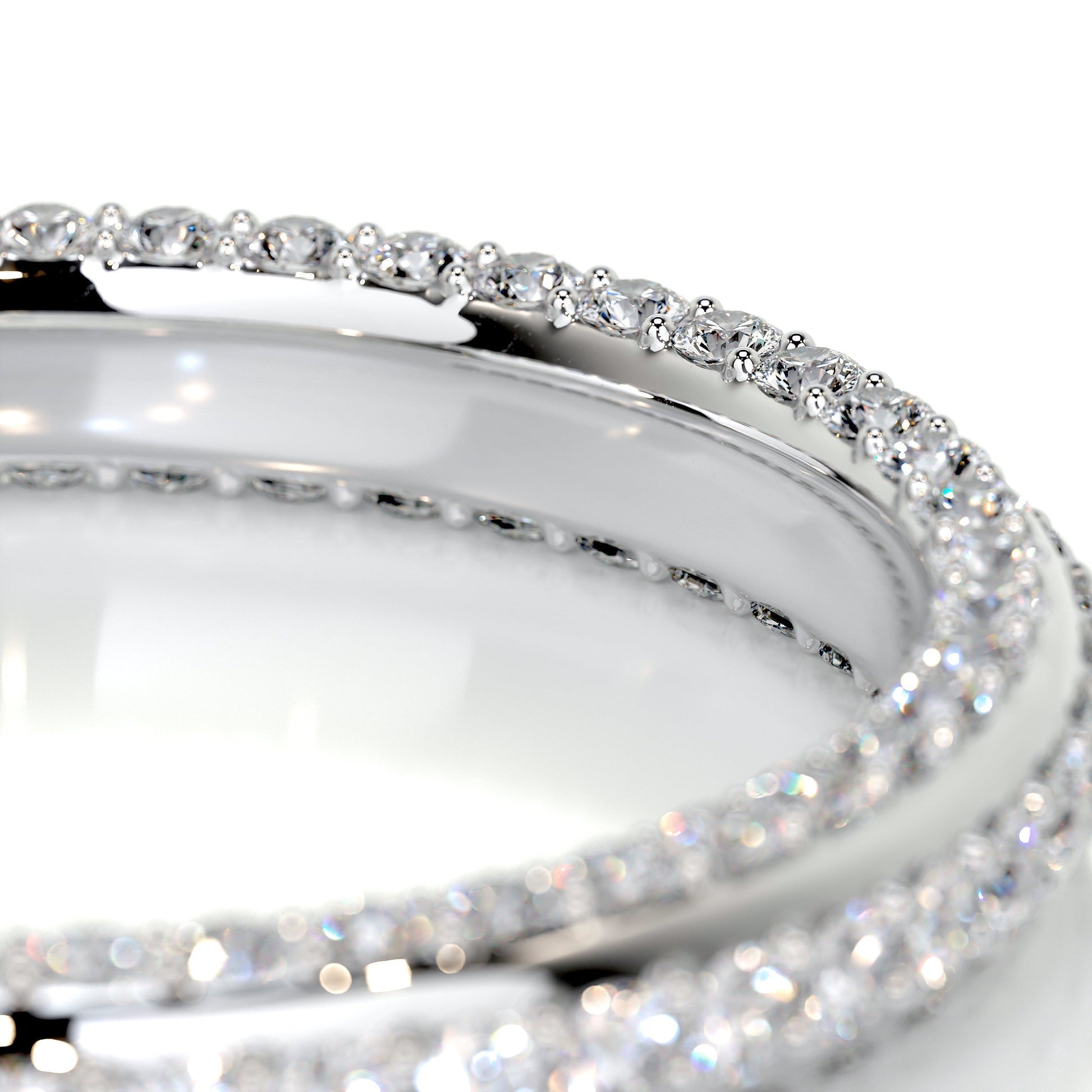 0.75 TCW Lab Grown Diamond Triple Row Wedding Band 6