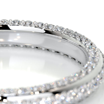 0.75 TCW Lab Grown Diamond Triple Row Wedding Band 6