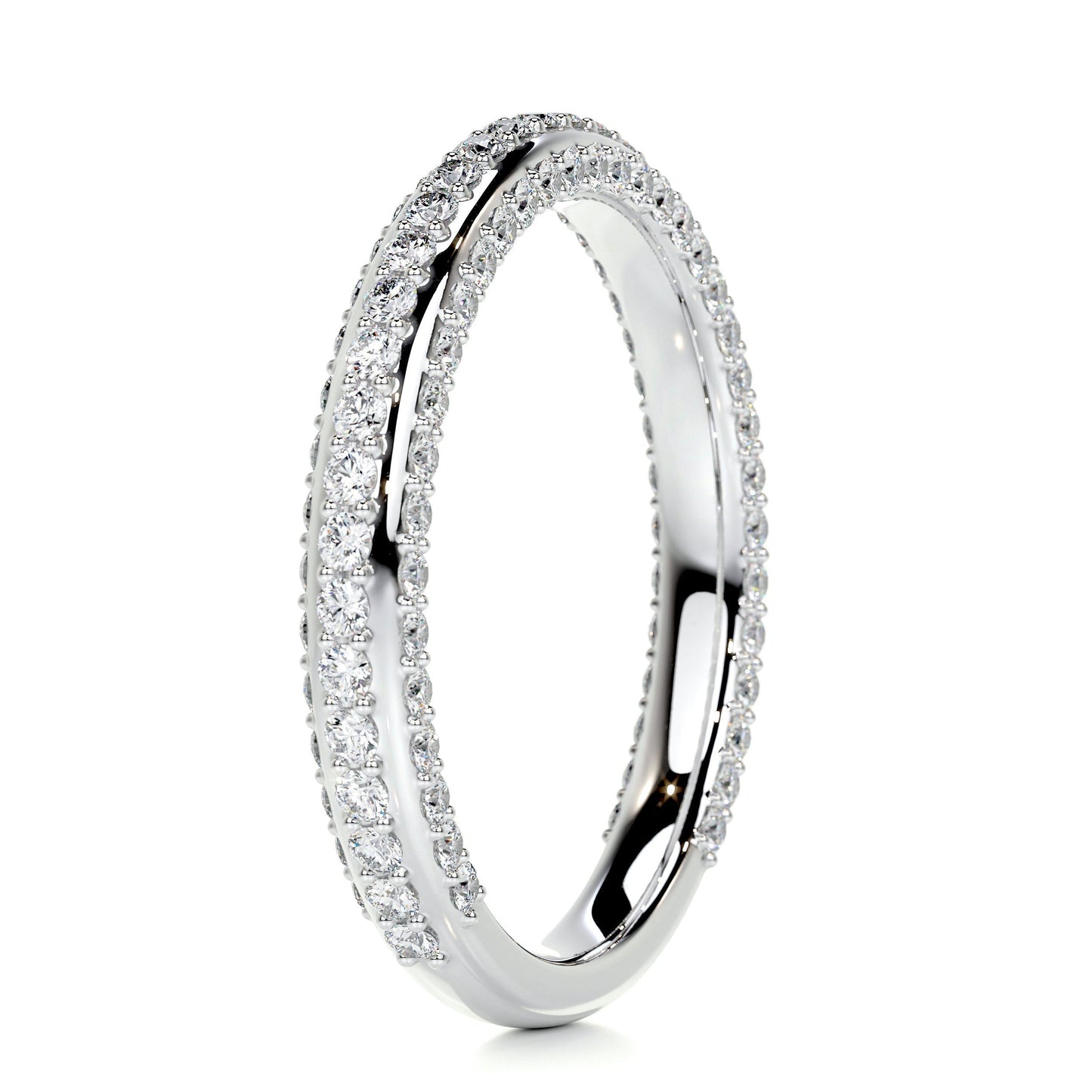 0.75 TCW Lab Grown Diamond Triple Row Wedding Band 8