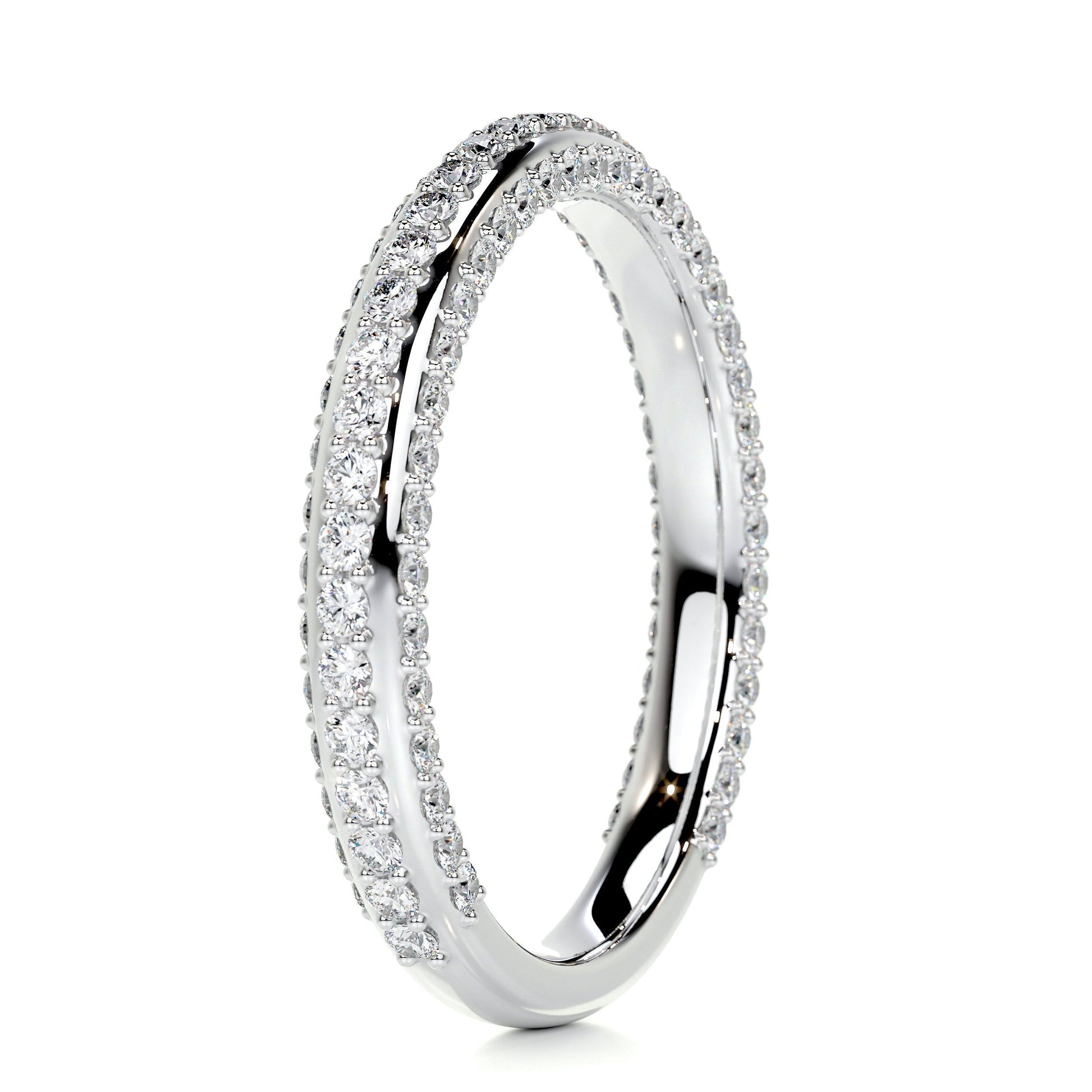 0.75 TCW Lab Grown Diamond Triple Row Wedding Band 8