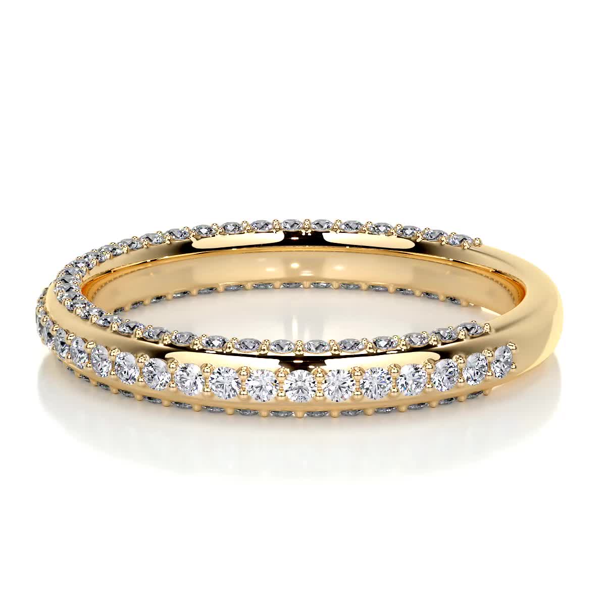 0.75 TCW Lab Grown Diamond Triple Row Wedding Band 3