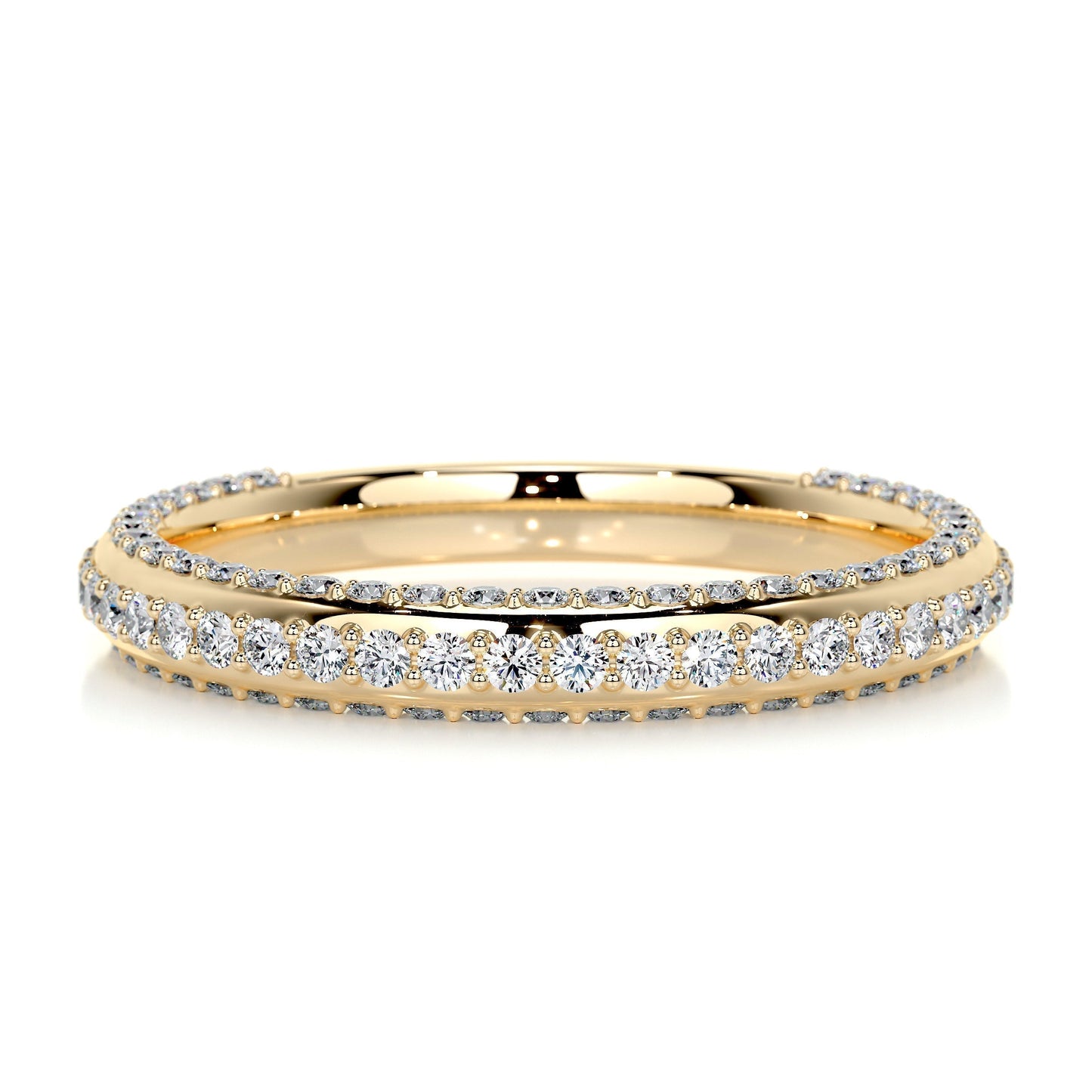 0.75 TCW Lab Grown Diamond Triple Row Wedding Band 1