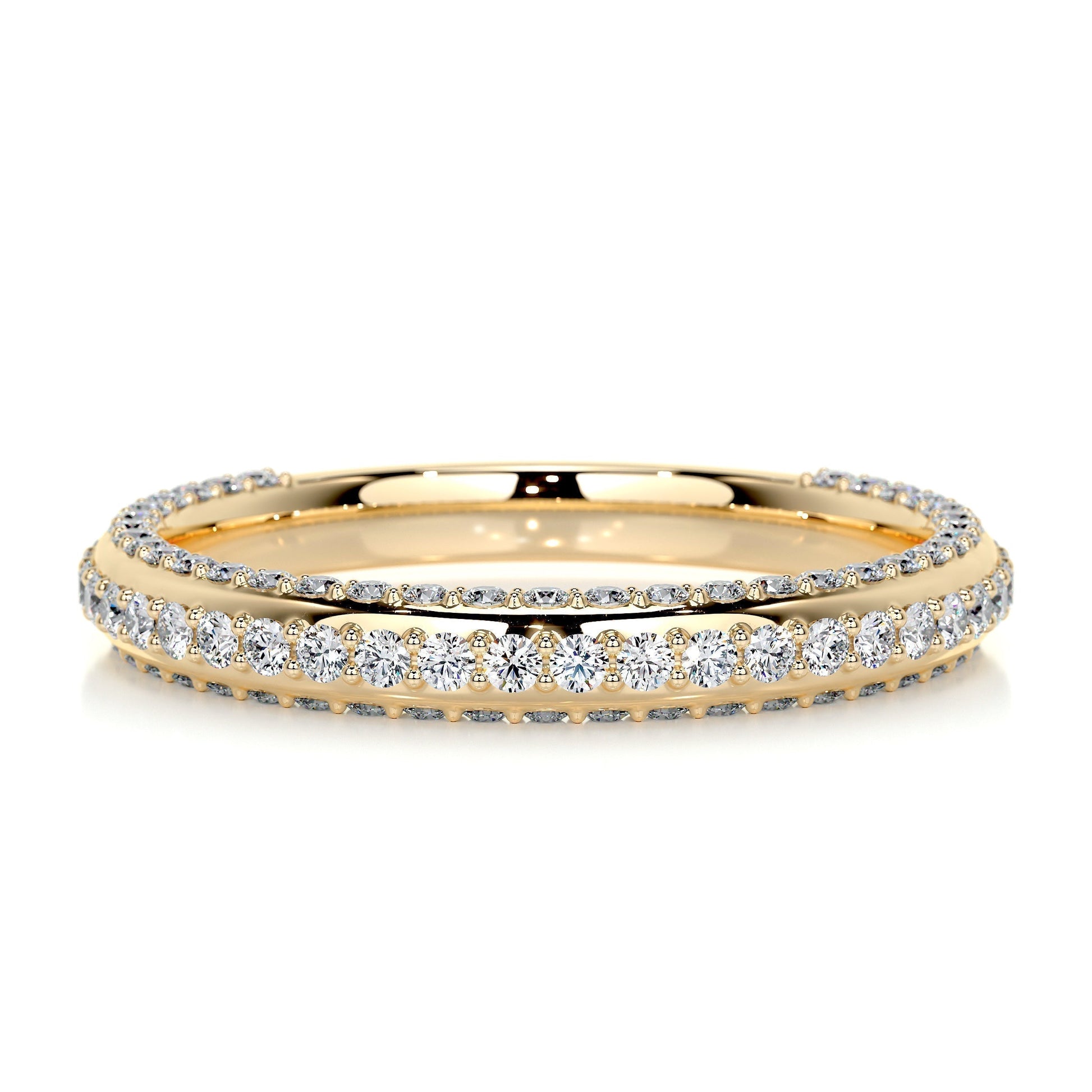 0.75 TCW Lab Grown Diamond Triple Row Wedding Band 1