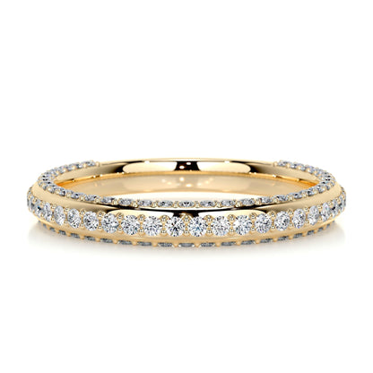 0.75 TCW Lab Grown Diamond Triple Row Wedding Band 1
