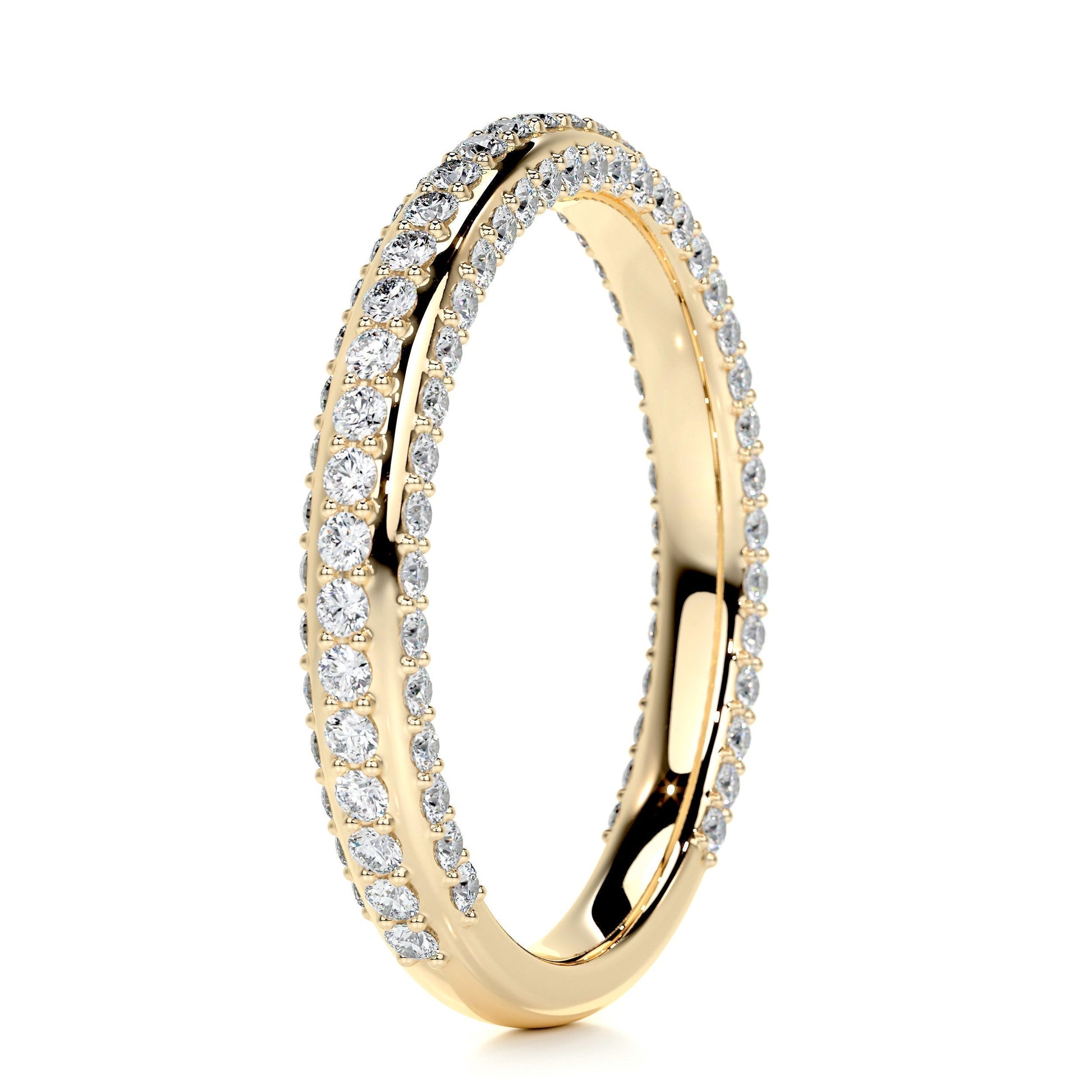 0.75 TCW Lab Grown Diamond Triple Row Wedding Band 2