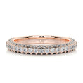 Load image into Gallery viewer, 0.75ct Round EF- VVS Diamond Half Eternity Stackable Wedding Band
