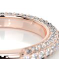 Load image into Gallery viewer, 0.75ct Round EF- VVS Diamond Half Eternity Stackable Wedding Band
