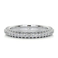 Load image into Gallery viewer, 0.75ct Round EF- VVS Diamond Half Eternity Stackable Wedding Band
