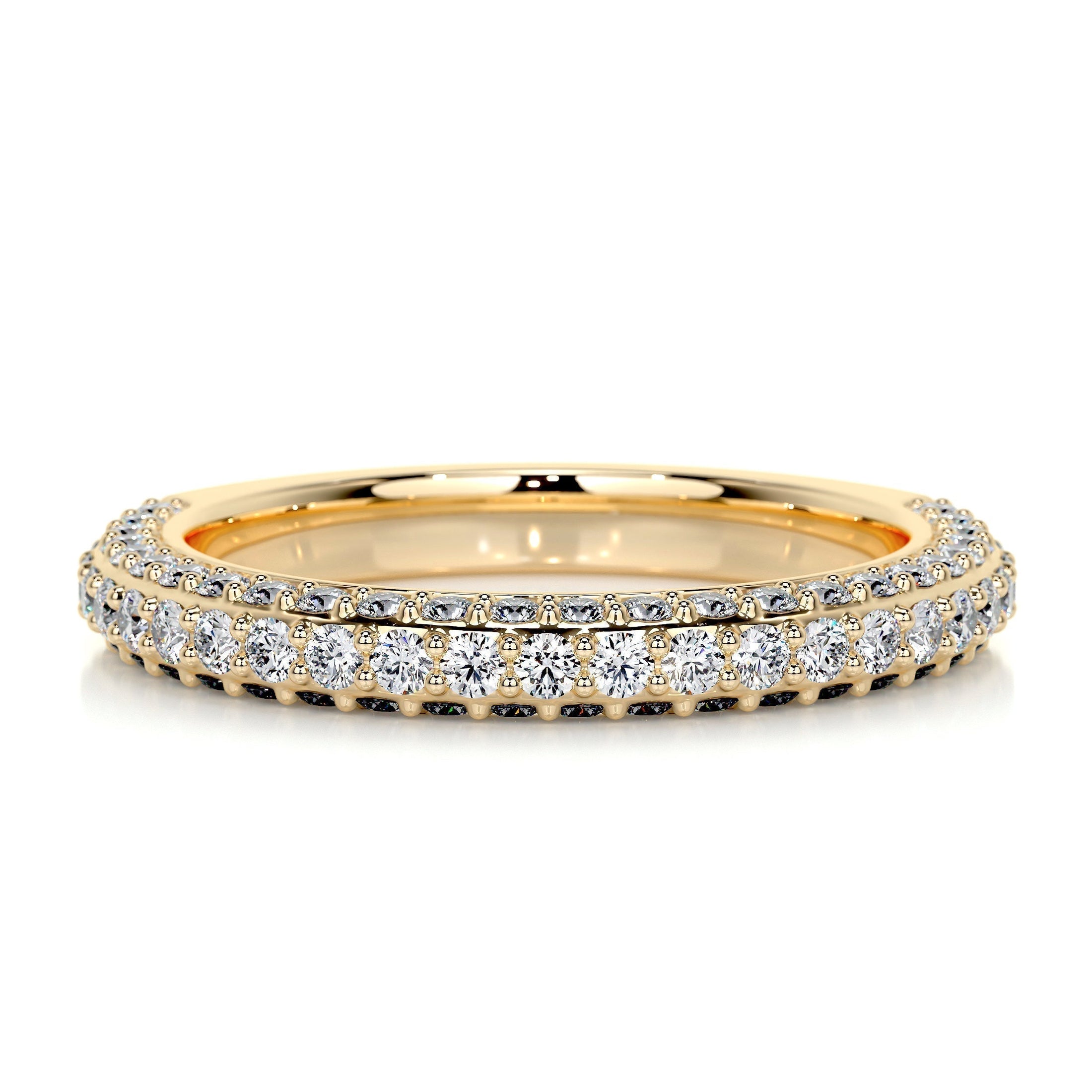 0.75ct Round EF- VVS Diamond Half Eternity Stackable Wedding Band