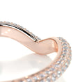 Load image into Gallery viewer, Elegant Curved 0.75 TCW Round Lab-Grown Diamond Wedding Band 10
